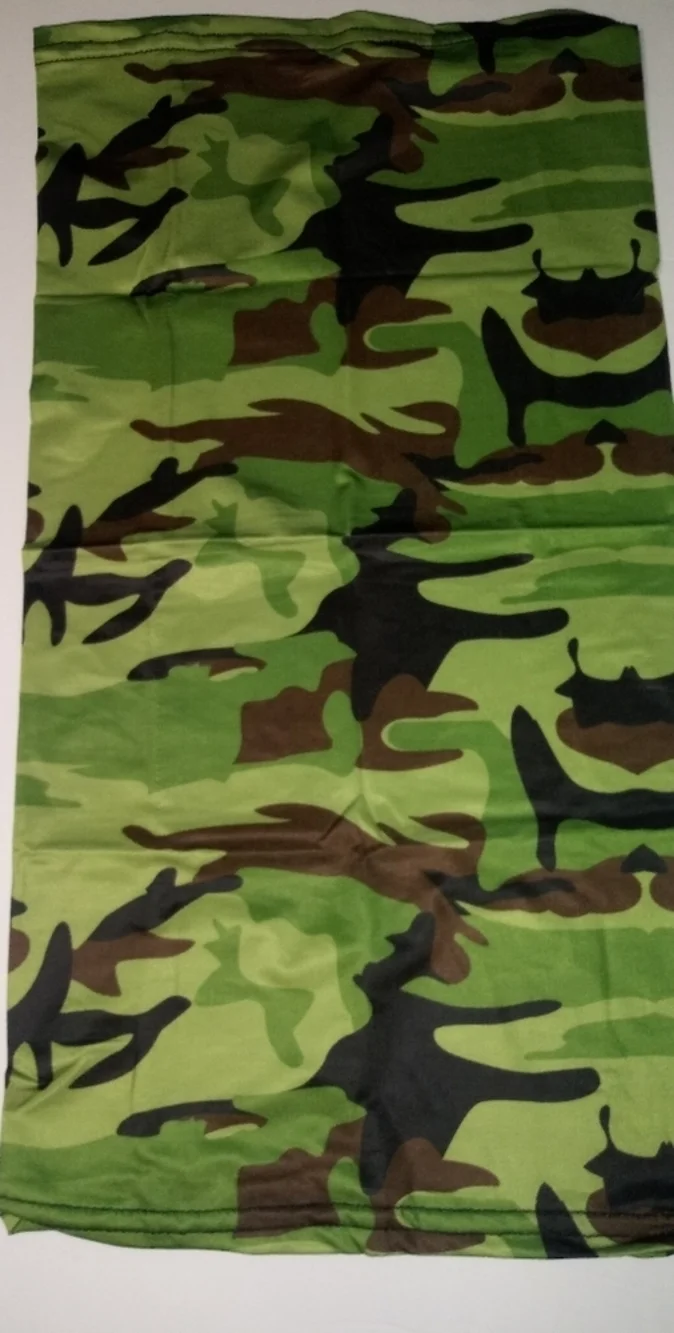 Green Camouflage face shield bandana